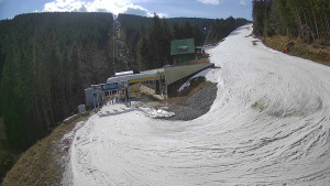 Červenohorské sedlo - Modrá sjezdovka - dojezd k lanové dráze - 23.3.2026 v 10:31 Červenohorské sedlo - Modrá sjezdovka - dojezd k lanové dráze - 23.3.2026 v 10:31