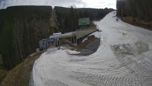 Červenohorské sedlo - Modrá sjezdovka - dojezd k lanové dráze - 23.3.2026 v 13:40 Červenohorské sedlo - Modrá sjezdovka - dojezd k lanové dráze - 23.3.2026 v 13:40