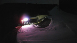 Modrá sjezdovka - dojezd k lanové dráze