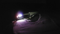 Modrá sjezdovka - dojezd k lanové dráze