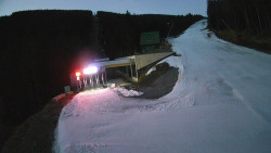 Modrá sjezdovka - dojezd k lanové dráze