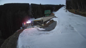 Červenohorské sedlo - Modrá sjezdovka - dojezd k lanové dráze - 24.3.2026 v 05:10 Červenohorské sedlo - Modrá sjezdovka - dojezd k lanové dráze - 24.3.2026 v 05:10