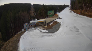 Červenohorské sedlo - Modrá sjezdovka - dojezd k lanové dráze - 24.3.2026 v 05:40 Červenohorské sedlo - Modrá sjezdovka - dojezd k lanové dráze - 24.3.2026 v 05:40