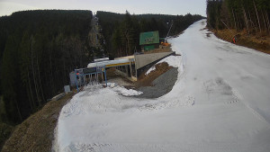 Červenohorské sedlo - Modrá sjezdovka - dojezd k lanové dráze - 24.3.2026 v 06:01 Červenohorské sedlo - Modrá sjezdovka - dojezd k lanové dráze - 24.3.2026 v 06:01