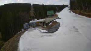 Červenohorské sedlo - Modrá sjezdovka - dojezd k lanové dráze - 24.3.2026 v 07:20 Červenohorské sedlo - Modrá sjezdovka - dojezd k lanové dráze - 24.3.2026 v 07:20