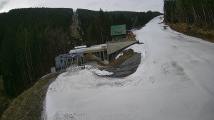 Červenohorské sedlo - Modrá sjezdovka - dojezd k lanové dráze - 24.3.2026 v 08:01 Červenohorské sedlo - Modrá sjezdovka - dojezd k lanové dráze - 24.3.2026 v 08:01