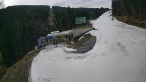 Červenohorské sedlo - Modrá sjezdovka - dojezd k lanové dráze - 24.3.2026 v 09:01 Červenohorské sedlo - Modrá sjezdovka - dojezd k lanové dráze - 24.3.2026 v 09:01