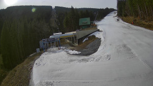 Červenohorské sedlo - Modrá sjezdovka - dojezd k lanové dráze - 24.3.2026 v 09:20 Červenohorské sedlo - Modrá sjezdovka - dojezd k lanové dráze - 24.3.2026 v 09:20