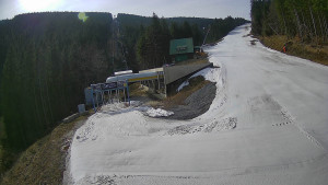 Červenohorské sedlo - Modrá sjezdovka - dojezd k lanové dráze - 24.3.2026 v 09:40 Červenohorské sedlo - Modrá sjezdovka - dojezd k lanové dráze - 24.3.2026 v 09:40