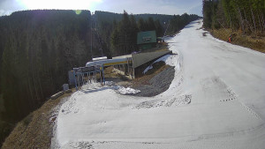 Červenohorské sedlo - Modrá sjezdovka - dojezd k lanové dráze - 24.3.2026 v 10:01 Červenohorské sedlo - Modrá sjezdovka - dojezd k lanové dráze - 24.3.2026 v 10:01