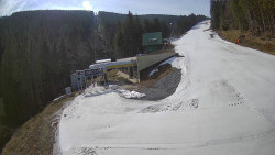 Modrá sjezdovka - dojezd k lanové dráze