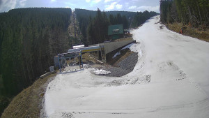 Červenohorské sedlo - Modrá sjezdovka - dojezd k lanové dráze - 24.3.2026 v 11:20 Červenohorské sedlo - Modrá sjezdovka - dojezd k lanové dráze - 24.3.2026 v 11:20