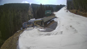 Červenohorské sedlo - Modrá sjezdovka - dojezd k lanové dráze - 24.3.2026 v 12:01 Červenohorské sedlo - Modrá sjezdovka - dojezd k lanové dráze - 24.3.2026 v 12:01