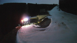 Modrá sjezdovka - dojezd k lanové dráze