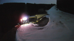 Modrá sjezdovka - dojezd k lanové dráze