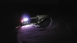 Modrá sjezdovka - dojezd k lanové dráze