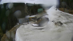 Modrá sjezdovka - dojezd k lanové dráze