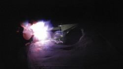 Modrá sjezdovka - dojezd k lanové dráze