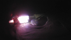 Modrá sjezdovka - dojezd k lanové dráze