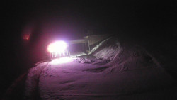 Modrá sjezdovka - dojezd k lanové dráze