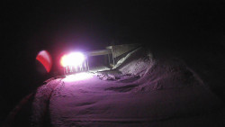 Modrá sjezdovka - dojezd k lanové dráze