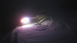 Modrá sjezdovka - dojezd k lanové dráze