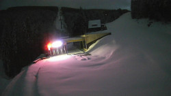 Modrá sjezdovka - dojezd k lanové dráze