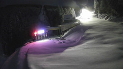 Modrá sjezdovka - dojezd k lanové dráze