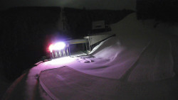 Modrá sjezdovka - dojezd k lanové dráze