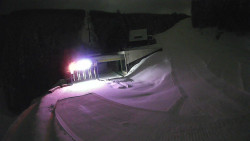 Modrá sjezdovka - dojezd k lanové dráze