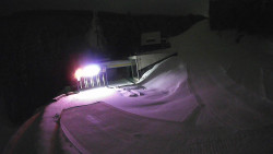 Modrá sjezdovka - dojezd k lanové dráze