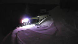 Modrá sjezdovka - dojezd k lanové dráze