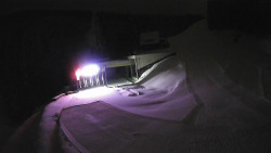 Modrá sjezdovka - dojezd k lanové dráze