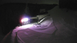 Modrá sjezdovka - dojezd k lanové dráze