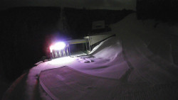 Modrá sjezdovka - dojezd k lanové dráze