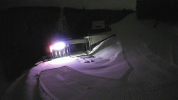 Modrá sjezdovka - dojezd k lanové dráze