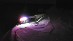 Modrá sjezdovka - dojezd k lanové dráze