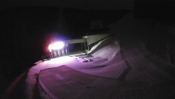 Modrá sjezdovka - dojezd k lanové dráze