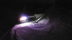 Modrá sjezdovka - dojezd k lanové dráze