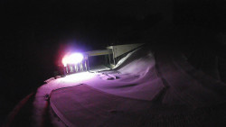 Modrá sjezdovka - dojezd k lanové dráze