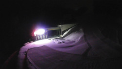 Modrá sjezdovka - dojezd k lanové dráze