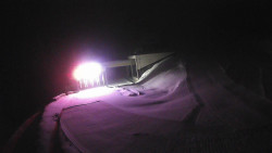 Modrá sjezdovka - dojezd k lanové dráze