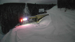 Modrá sjezdovka - dojezd k lanové dráze