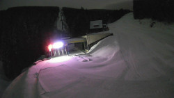 Modrá sjezdovka - dojezd k lanové dráze