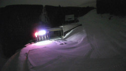 Modrá sjezdovka - dojezd k lanové dráze