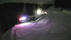 Modrá sjezdovka - dojezd k lanové dráze