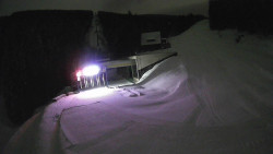 Modrá sjezdovka - dojezd k lanové dráze