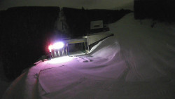 Modrá sjezdovka - dojezd k lanové dráze