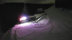 Modrá sjezdovka - dojezd k lanové dráze