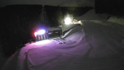 Modrá sjezdovka - dojezd k lanové dráze